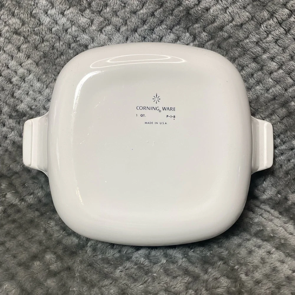 Vintage 1961-1966 Corningware Cornflower 1 Quart Casserole Dish